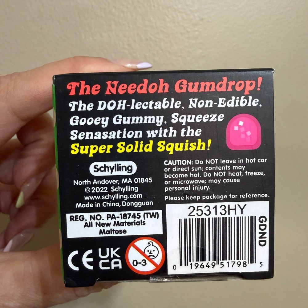 NeeDoh Gumdrop Fidget Toy Nee Doh Super Solid Squish Sensory Stress Orange NEW - Picture 6 of 7